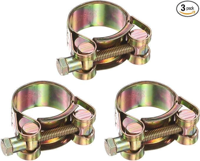 HARFINGTON 3pcs T-Bolt Hose Clamp 140-148mm (5.51-5.83") Galvanized Carbon Steel Adjustable Intake Radiator Pipe Clamps for Automotive Plumbing Industrial Pipes