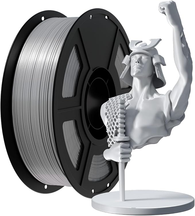 Chitu Systems Conjure Silk Silver PLA 3D Printer Filament 1.75mm,Metal-Like Shiny Consumables 1kg (2.2lbs) 1 Spool, Dimensional Accuracy +/- 0.02 mm