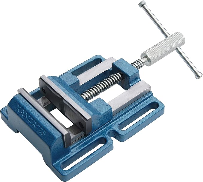 Kanca Hand Tools 6'' inch Low Profile Drill Press Vise DRL-150 Preferred by Craftsman and Machinist for Drilling,Reaming Tapping, Operations, Home Improvement Woodworking Blue Colour