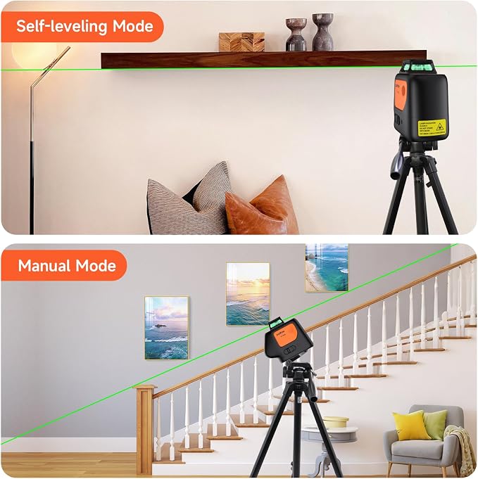 DOVOH Plumb Dot Laser Level 360 Self Leveling, PV-360G | High Accuracy, Rechargeable, Green Beam, Essential Edition, For Alignment, Layout, Framing, HVAC, Plumbing