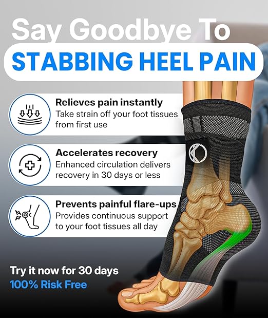 Koprez Plantar Fasciitis Sleeve - Plantar Fasciitis Relief, Plantar Fasciitis Socks, Ankle Compression Sleeve, Ankle Support for Women, Plantar Fasciitis Brace, Ankle Sleeve, Ankle Support Men