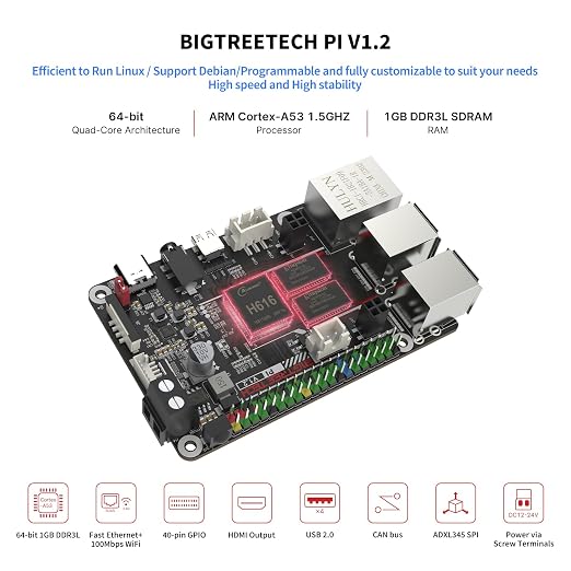 BIGTREETECH Octopus Pro V1.1 H723 Control Board+BTT Pi V1.2 Board+2Pcs TMC5160T V1.0+5Pcs TMC2209 V1.3 Stepper Driver Kit to Running Klipper High Speed Printing for Voron 2.4/CoreXY/VZbot 3D Printer