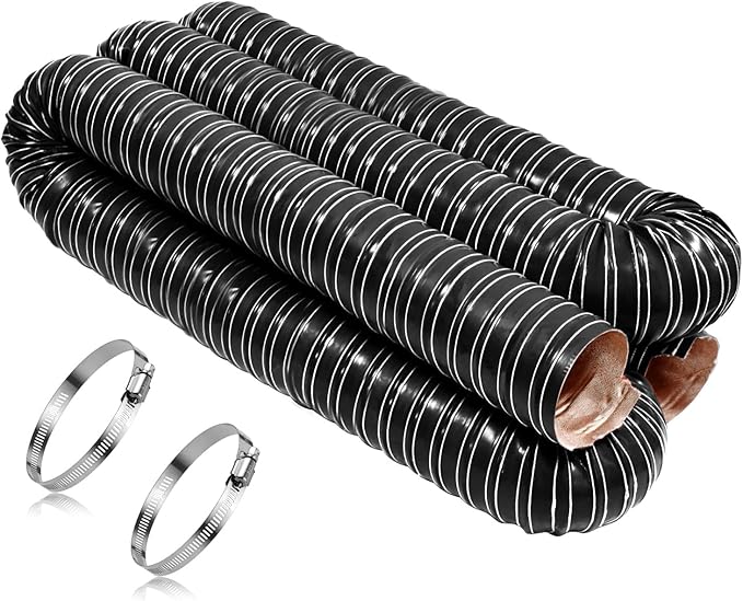 NOWBALL 2in Automotive Air Duct Hose, Length 3 Meter-10ft, 2" Silicone Flexible Cooling Ducting, 50mm High Heat Brake Exhaust Hose for Car, Garage, Dryer Air System Black