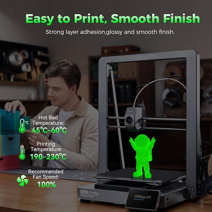 Creality Glow in The Dark Hyper PLA Filament, Luminous 3D Printer Filament 1.75mm, High Brightness&Long Time Glows Filament Bundle, Dimensional Accuracy +/-0.02mm, 4kg Spool(Pink,Blue,Yellow,Green)