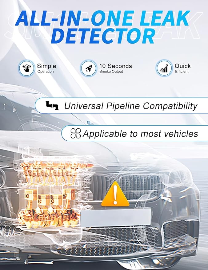 Automotive EVAP Vacuum Smoke Tester - Smoke Diagnostic Tester with Built-in Air Pump for Vehicle Pipe Systems