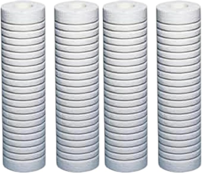 CFS – Grooved Water Filter Cartridges Compatible with AP110-NP Models – Remove Bad Taste & Odor – Whole House Replacement Water Filter Cartridge – 5 Micron – White (4 Pack)