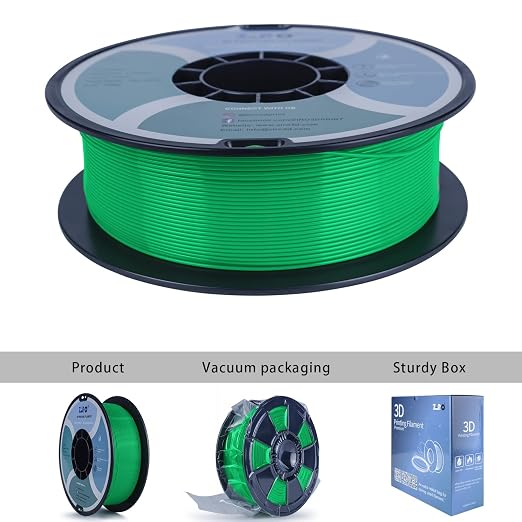 ZIRO PLA Filament 1.75mm, Pure Color 3D Printer Filament, PLA PRO Basic Color Series, 1.75MM 1KG Spool, Dimensional Accuracy +/- 0.03mm, Green