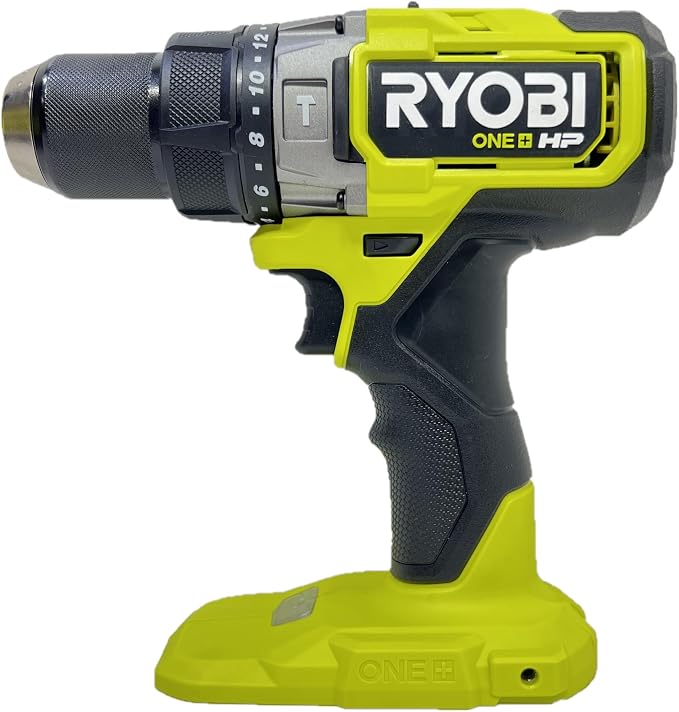 RYOBI ONE+ HP 18V Brushless Cordless 1/2 in. Hammer Drill/Driver - PBLHM101B - Tool Only (Battery Not Included) | Battery and Charger Sold Separately