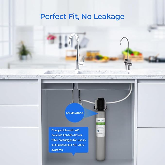 AO-MF-ADV-R Water Filter Replacement Cartridge | 2-Pack Replacement Filters Compatible with AO Smith AO-MF-ADV & AO-MF-ADV-R Single-Stage Under-Sink Claryum System