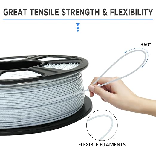 GIANTARM 3D Printer Filament, Marble Pla Filament, 1Kg(2.2lbs) Spool, 1.75mm Dimension Accuracy +/- 0.03mm, 3D Printing Filament