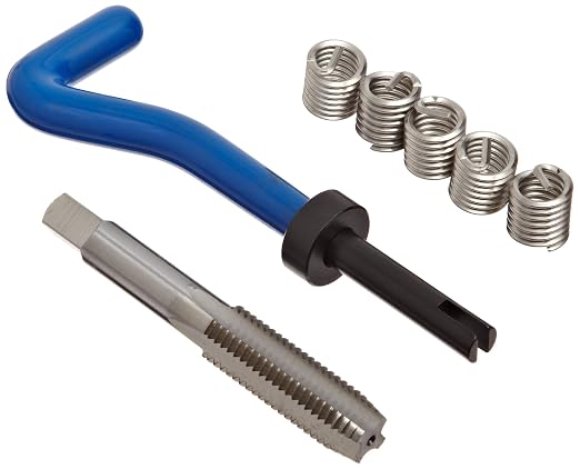 E-Z Lok EK21115 Helical Threaded Insert Kit, 304 Stainless Steel, 7/16"-14 Thread Size, 0.656" Installed Length (Pack of 5)
