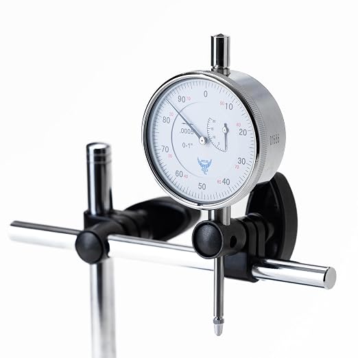 PEC Tools Magnetic Base 176lb/80kg Holding Force with Steel Arms, Heavy-Duty Magnetic Holder for Dial Indicators, Fits 6mm, 3/8" and Dovetail, Precision Measuring Tool Stand