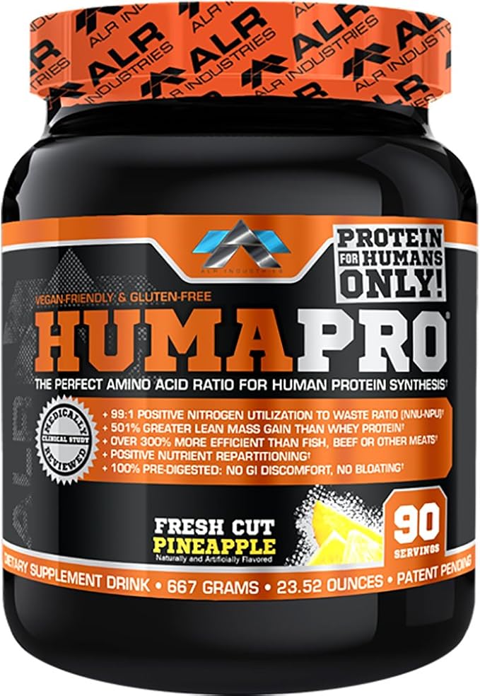 ALR Industries Humapro, Protein Matrix Formulated for Humans, Waste Less. Gain Lean Muscle, Fresh Cut Pineapple, 667 Grams