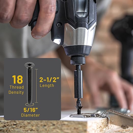 BCP Fasteners 5/16-18 x 2-1/2" Trailer Deck Screws 300 Qty- Black Trailer Screws for Trailer Flooring & Floorboards, Flat Head, T40 Star Drive, Type F, Compatible with Hardwoods & Softwoods - BCP1230