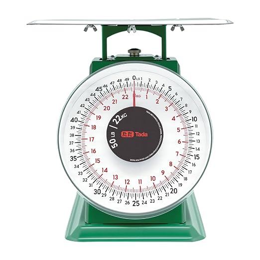 Tada 50lb Heavy Duty Mechanical Dial Kitchen and Food Scale with Stainless Steel Platform