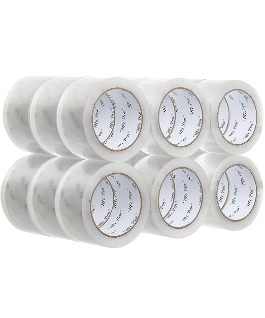 Mr. Pen- Packing Tape, 18 Pack, 2” Wide, 60 Yards, Clear | Heavy Duty Packing Tape Bulk for Shipping, Packaging, Moving and Storage