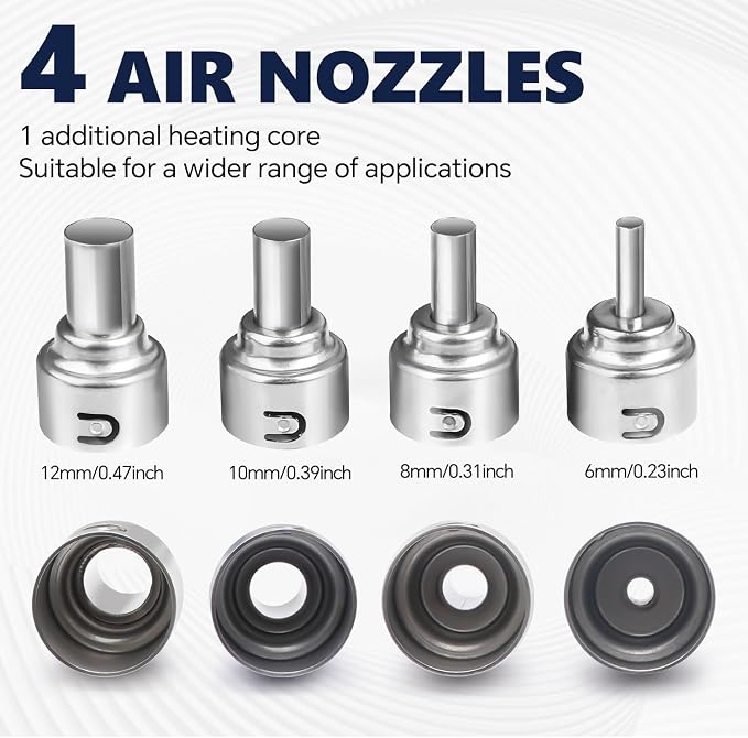 SUGON 2026 Hot Air Rework Station 700W, Standard/Curve heating mode, 4 Air Nozzle, 3 Memory storage, Sleep mode, ℃ / ℉,212℉-932℉, SMD Hot Air Station with Replace Air Nozzle Bracket