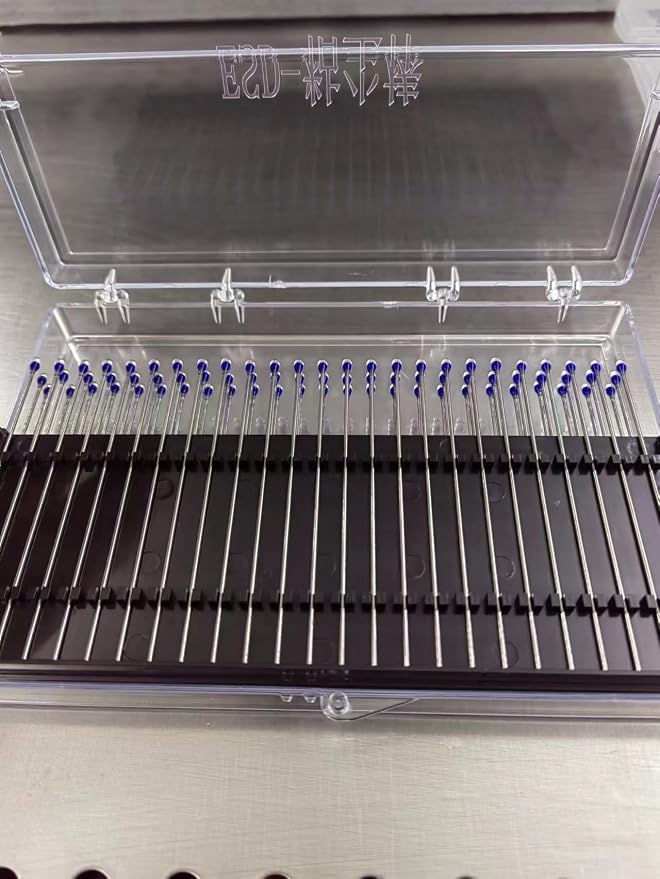 ESD Professional Stainless Steel Gel Swab Sticks for Cleaning Camera Lenses, sensors, PCB, SMT, semiconductors and Particularly Sensitive Electronics. (Blue-100Packs, Electrostatic adsorption)