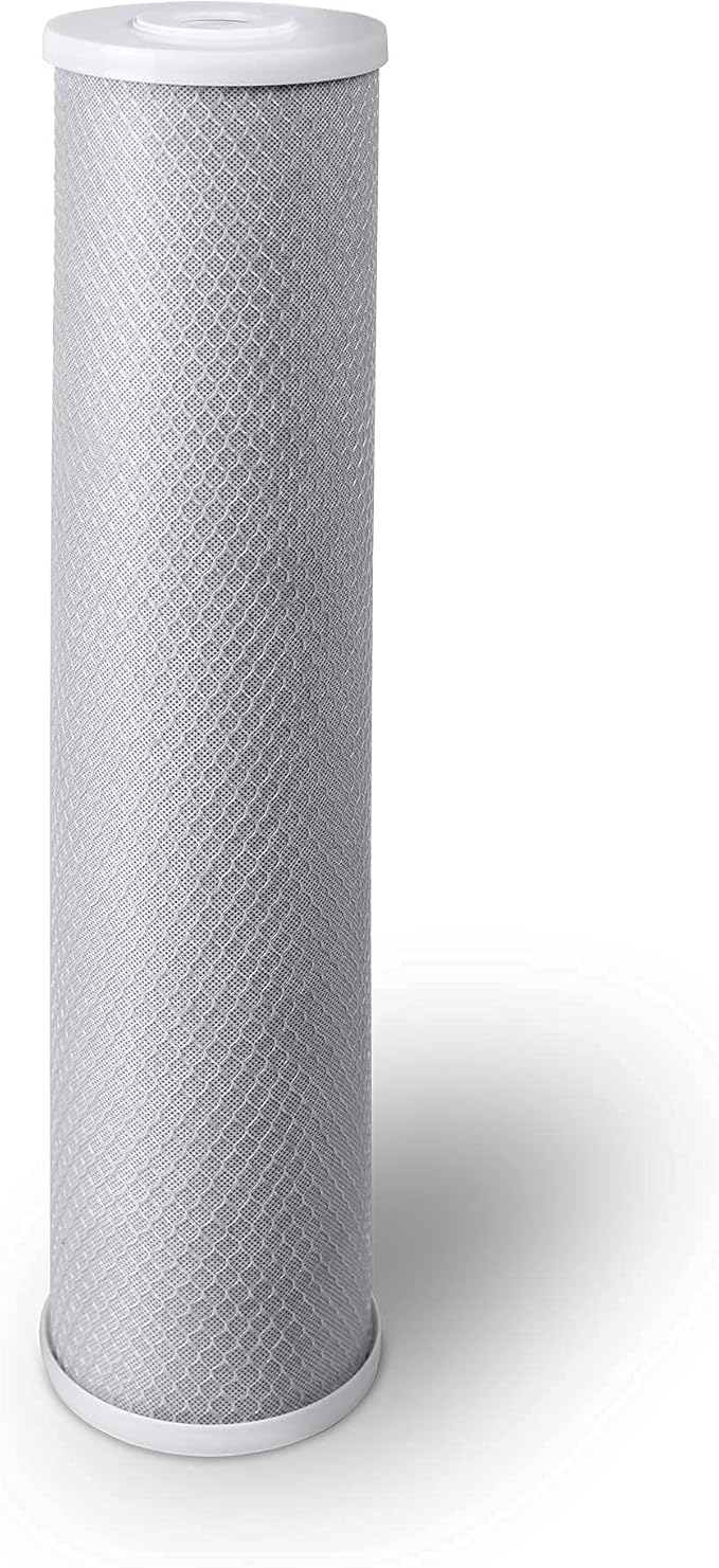 High Capacity Coconut Shell Carbon Block Water Filter 5 Micron Cartridge 4.5" x 20" for Universal Whole House System WELL-MATCHED with CB-45-2005, FC25B, FLTWH2045C02 and PRL-RCL (6 Pack)