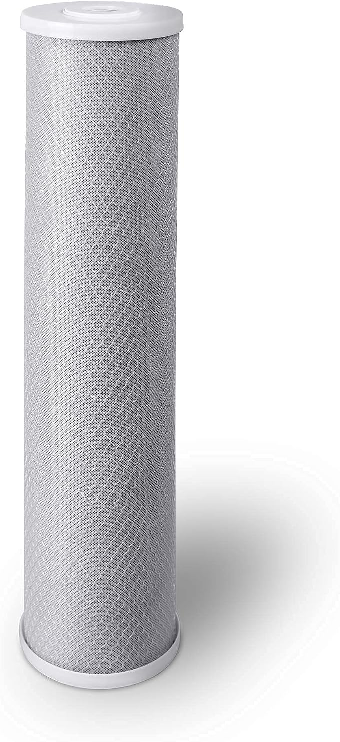 High Capacity Coconut Shell Carbon Block Water Filter 5 Micron Cartridge 4.5" x 20" for Universal Whole House System WELL-MATCHED with CB-45-2005, FC25B, FLTWH2045C02 and PRL-RCL (2 Pack)