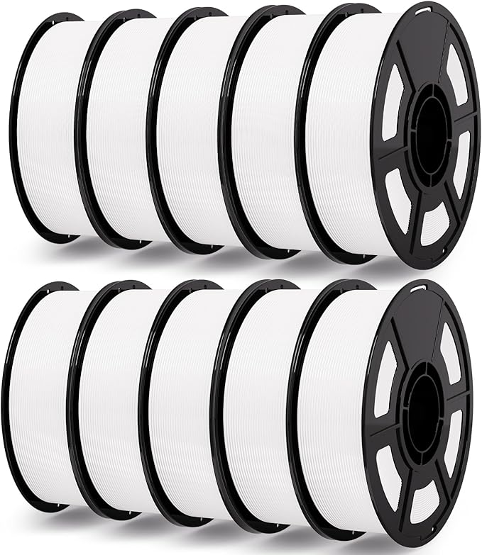 IEMAI PETG Filament 1.75mm Bundle 10KG White, 3D Printer Filament 30-300mm/s Printing Compatible with Bambu Lab, AMS, AMS Lite, Dimensional Accuracy +/- 0.02mm