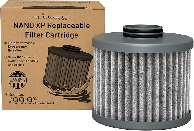 Epic Nano XP Water Filter – Made in USA – Removes 70+ Contaminants Including PFAS, Lead, Bacteria, Viruses and Microplastics – 100 Gallon Capacity – Replaceable Inner Cartridge – Recyclable