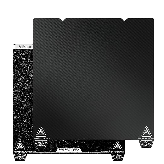 Creality K1 Max Dual-Sided PET + PEI Build Plate, 3D Printer Parts Printing Plate Glossy PET + Matte PEI Flexible Steel Platform for K1 Max, Ender 3 Max/Neo, Ender 3 S1 Plus