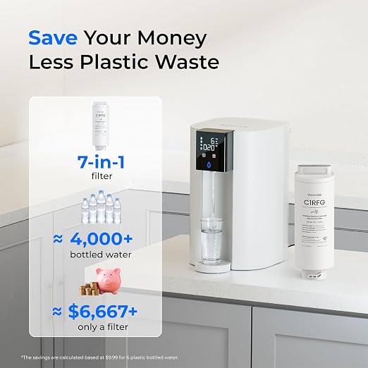 Waterdrop C1RFG Filter, Replacement for C1SL RO System, 12-Month Lifetime | Countertop Reverse Osmosis Filter, Enhanced Filtration, Long Filter Lifespan, Easy and Quick Filter Replacement