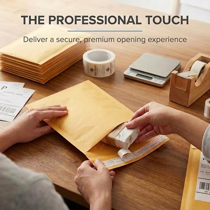 BOX USA 8 1/2 x 14 1/2" Kraft Bubble Mailers (100-Pack) - Brown Padded Envelopes, Self-Seal Shipping Bags for Business, Heavy Duty Cushioned Mailing Envelopes for Packaging and Shipping