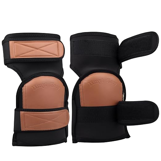 Super Soft Knee Pads for Work, Two Strap Non-Slip Design, Upgraded Replaceable Inner Cushion Leather Knee Pads for Construction, Gardening, Cleaning, Flooring and Garage, Shorts Available