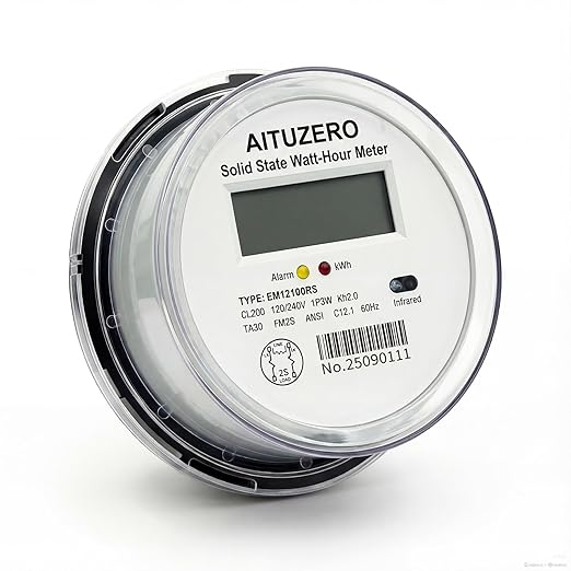 Digital Electric Sub Meters for Landlords, 120/240V CL200 Single Phase 3 Wire, Electricity Usage Meter, Power Energy Meter, kWh Sub Meter, ANSI Form 2S Electric Submeters for RV Power, Rental Units