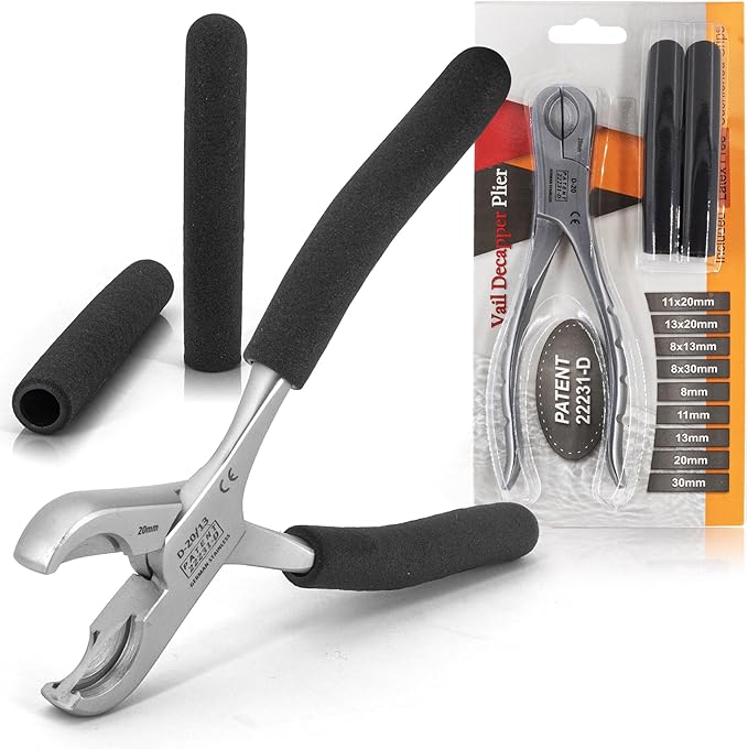 Dual Action Decapper Pliers for Decapping Crimped Vials and Bottles Scientific Labwares (11mm and 20mm)