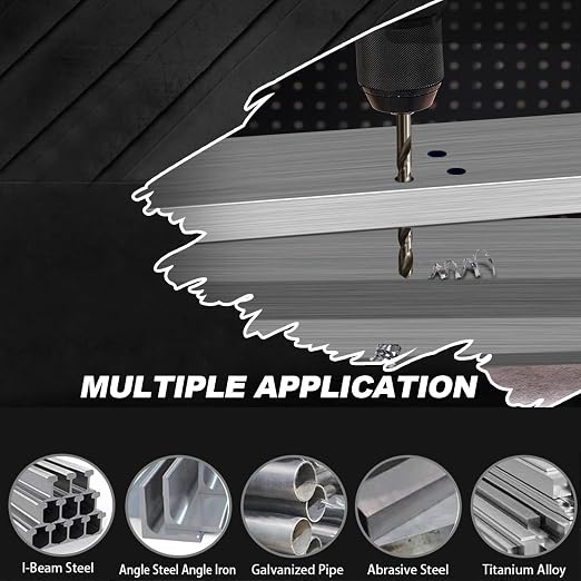3/8 Cobalt Drill Bit for Metal and Hard Steel(5Pcs),M35 High Speed Steel Twist Jobber Metal Drill Bits,with Index Storage Case