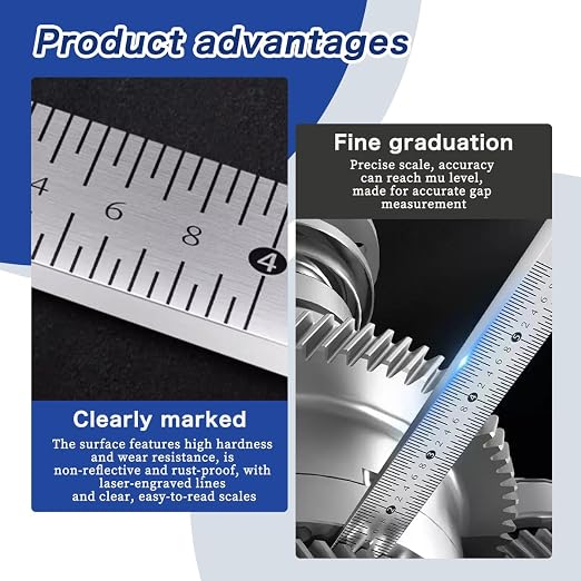 Taper Gauge Gap Gage Welding Wedge Gauge Gap Feeler Hole Measure Tool (0.4-6mm)