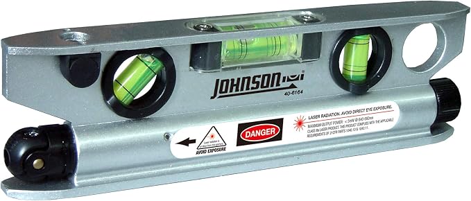 Johnson Level & Tool 40-6164 Magnetic Torpedo Laser Level, Red, 1 Laser Level