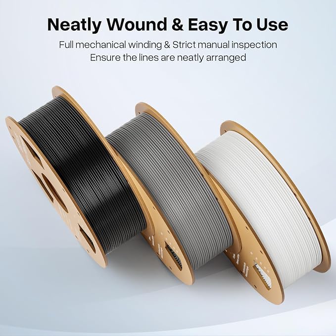 PLA+ 1.75mm 3D Printer Filament, PLA Plus with Dimensional Accuracy +/- 0.02mm, Higher Strength and Toughness, Neatly Wound, No Clogging, Fits for Most FDM 3D Printers, 1KG Yellow