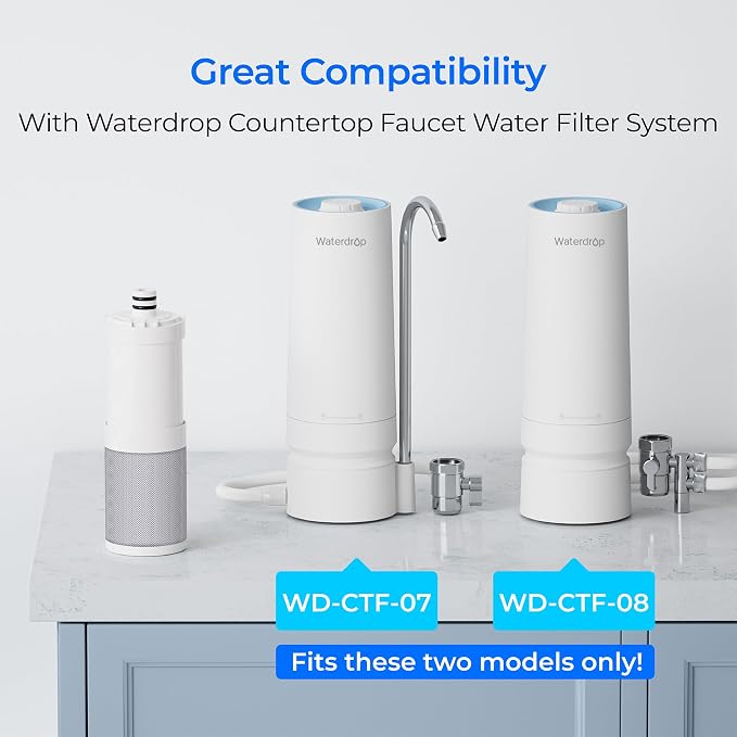[Original] Waterdrop CFF-04 Ultra Filtration Water Filter Replacement for Waterdrop WD-CTF-07, Ultra Filtration Faucet System, Countertop Water Filter, Replacement Water Filters for Sink, 4000 Gallons