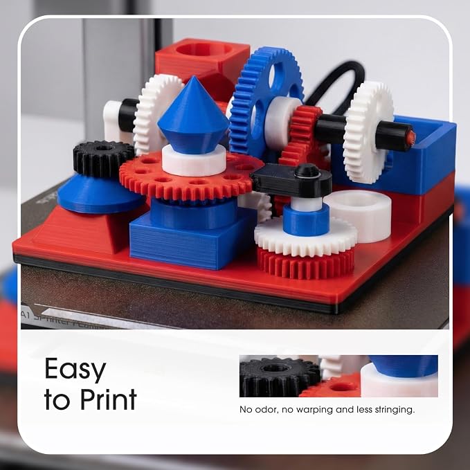 eSUN PLA Basic Filament 1.75mm, 3D Printer Filament High Speed PLA for Fast Printing, 1KG Spool, 4 Spools 3D Printer Filament, Blue