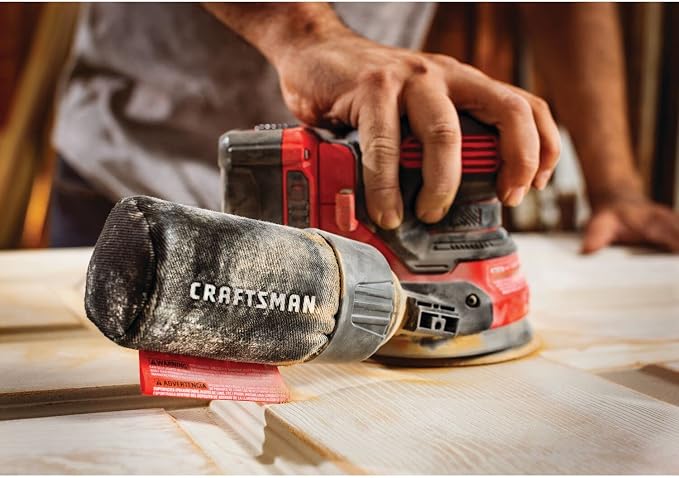 CRAFTSMAN V20 Orbital Sander, Cordless, 12,000 OPM, Bare Tool Only (CMCW220B)