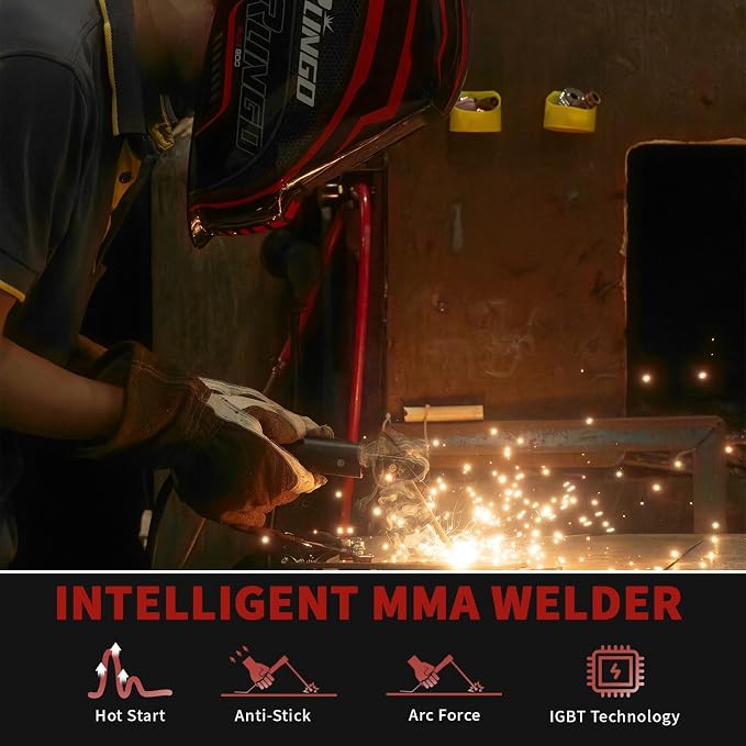 FLUX 135A 110V MIG Welder, 3-in-1 IGBT Inverter for Flux Core/Lift TIG/Stick with LED Display, Arc Force, VRD, Hot Start & Thermal Protection