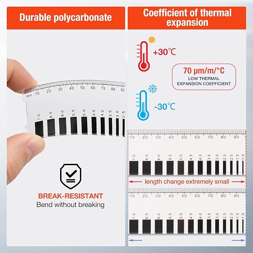 Concrete Crack Width Gauge, Standard Crack Gauge Width Ruler Width Crack Gauge