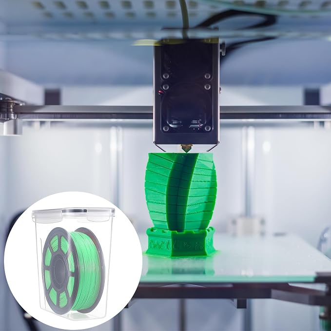 Blushtier 36 Pcs Large Filament Storage Box with Lids 3D Printer Dryer Box Portable Storage with Label for 3D Printing Filaments Sealing and Protection 9.76 * 9.64 * 4.5inch (Clear)