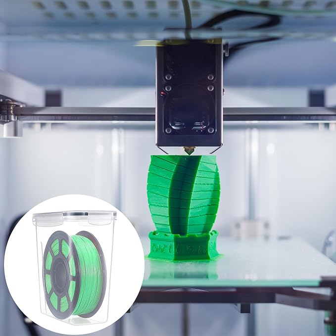 Blushtier 6 Pcs Large Filament Storage Box with Lids 3D Printer Dryer Clear Box Portable Storage with Label for 3D Printing Filaments Sealing and Protection 9.76 * 9.64 * 4.5inch