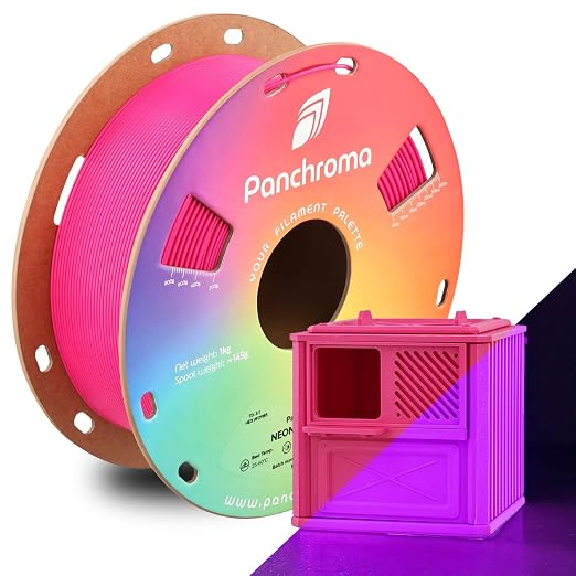 Polymaker Panchroma Fluorescent PLA Filament 1.75mm for 3D Printing,Magenta | Neatly Wound, Neon PLA 1kg, Easy Print & Smooth Feeding, Compatible with Bambu Lab & Most 3D Printers