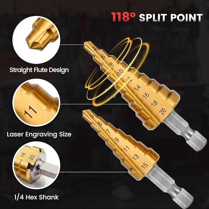 Rivet Nut Tool, 16" Heavy Duty Rivnut Tool Kit with 15PCS Metric/SAE Mandrels, 290PCS Rivet Nuts, 2 Step Drills, Wrench, Gloves & Carrying Case, Auto Release Nut Design