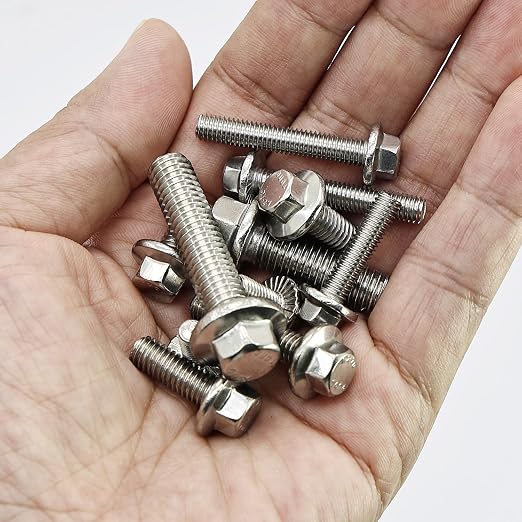 240PCS M5 M6 M8 Flanged Bolts and Nuts Kit,Stainless Steel 304 Metric Flanged Hex Screws Nuts Includes 14 Most Common Sizes