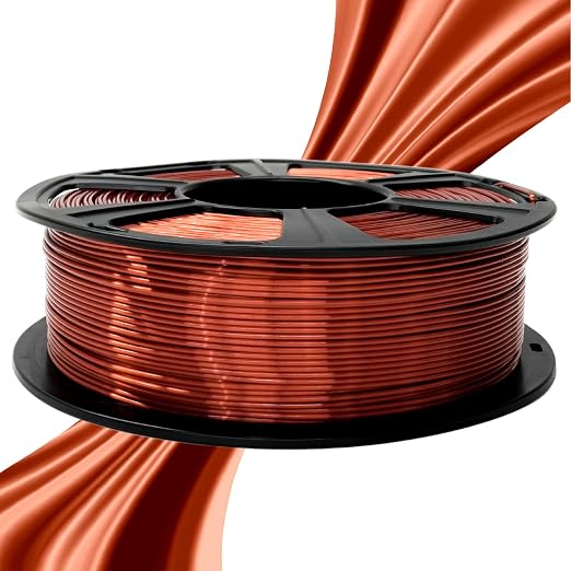 GIANTARM 3D Printer Filament, Silk Copper Pla Filament, 1Kg(2.2lbs) Spool, 1.75mm Dimension Accuracy +/- 0.03mm, 3D Printing Filament