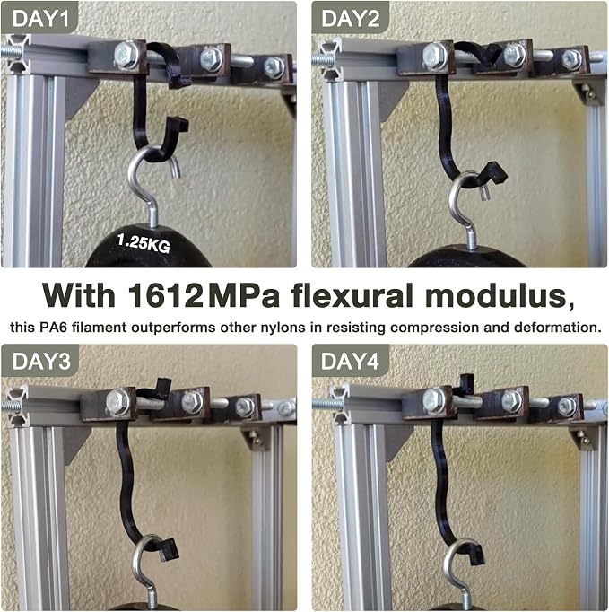 YXPOLYER Nylon Filament PA6 White Easy PA 3D Printing Filament 1.75mm 1kg | Easy to Print, AMS Compatible Spool, Engineering-grade, Low Warp, FDM Printer, Pre-dried, High Speed Low Temp Printing