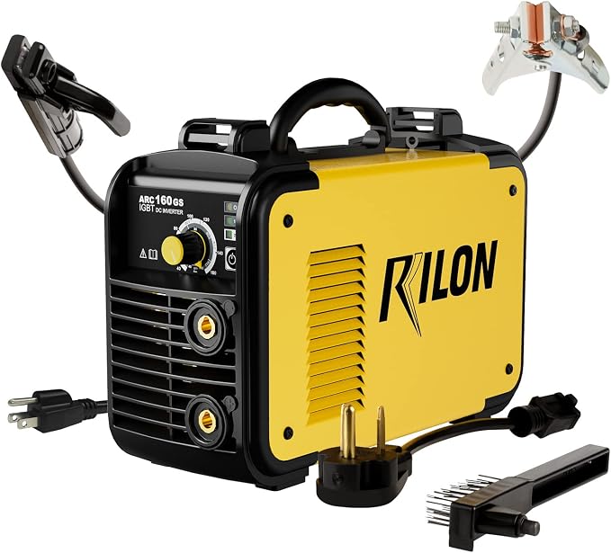 Stick Welder 110V/220V, Arc Welding Machine 160A, IGBT High Duty Cycle, Dual Voltage MMA Welding Kit with Hot Start Arc Force Anti-Stick DC, Yellow