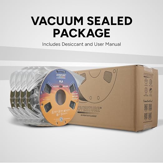 OVERTURE 4KG Bundle High Speed PLA Filament 1.75mm, Neatly Wound 3D Printer Filament 4 Pack 1kg Spool (2.2lbs) Rapid PLA, Fit Most FDM 3D Printers (Pink+Purple+Blue+Green)
